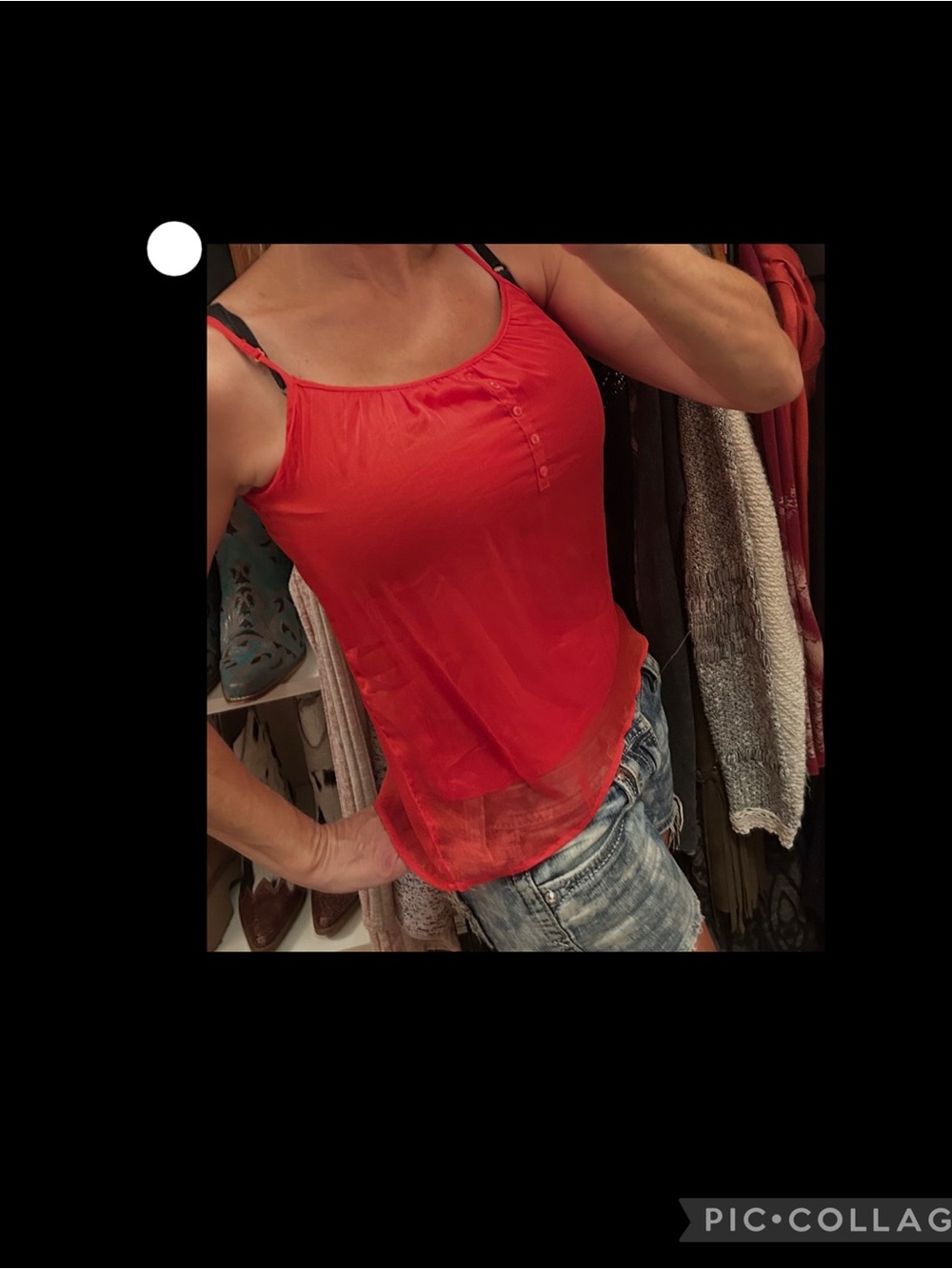 The Limited Women’s Red Spaghetti Strap Tank Top